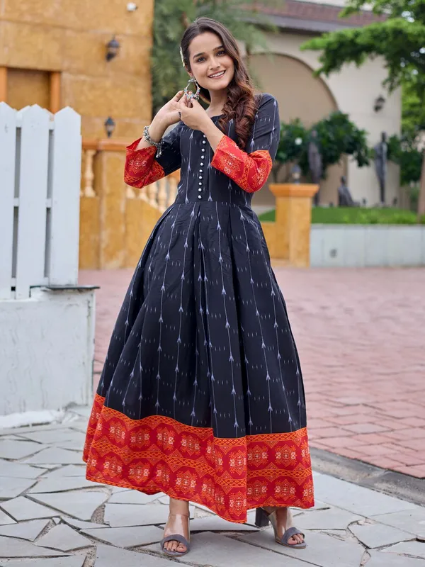 Black_Black_Printed_Anarkali_Kurta_For_Women