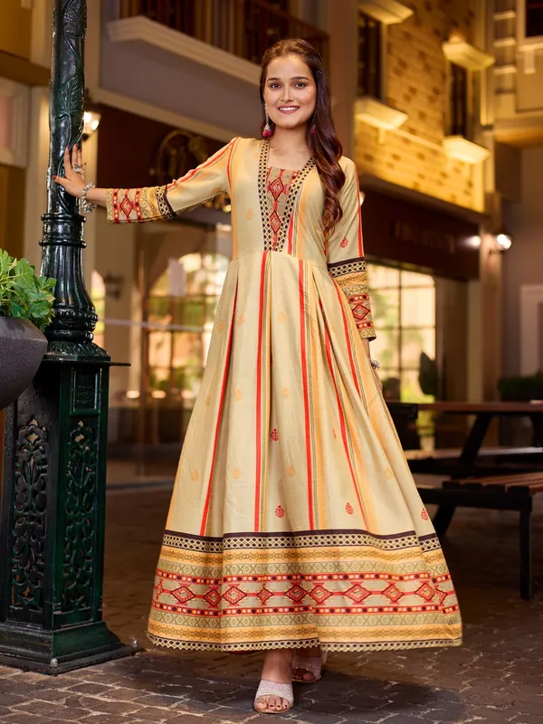 Yellow_&_Cream_Yellow_Printed_Anarkali_Kurta_For_Women