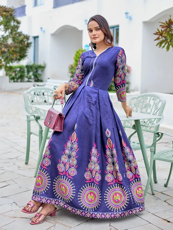 Dark_Blue_&_Navy_Blue_Dark_Blue_Printed_Anarkali_Kurta_For_Women