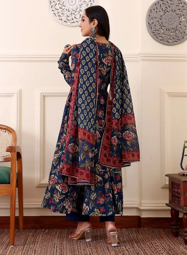 Blue_&_Morpich_Kurta_Pant_Dupatta_Set_For_Women