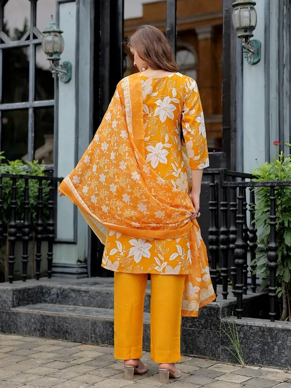 Yellow_Kurta_Pant_Dupatta_Set_For_Women