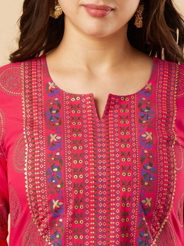 Pink_&_Rani_Kurta_Pant_Dupatta_Set_For_Women
