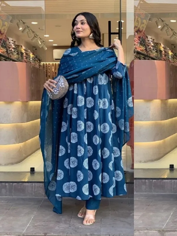 Blue_&_Rani_Kurta_Pant_Dupatta_Set_For_Women