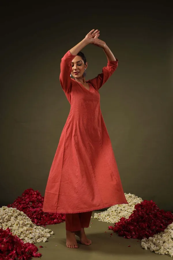 Brown_&_Rust_Kurta_Pant_Dupatta_Set_For_Women