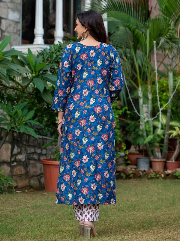 Blue_Kurta_Pant_Dupatta_Set_For_Women