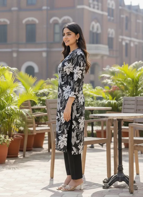 Black_Kurta_Pant_Set_For_Women
