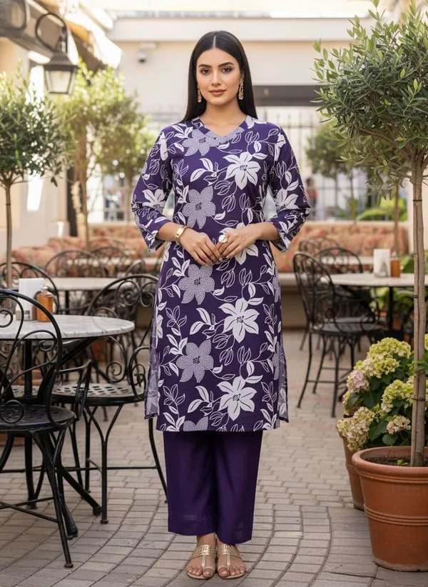 Purple_&_Jamun_Kurta_Pant_Set_For_Women
