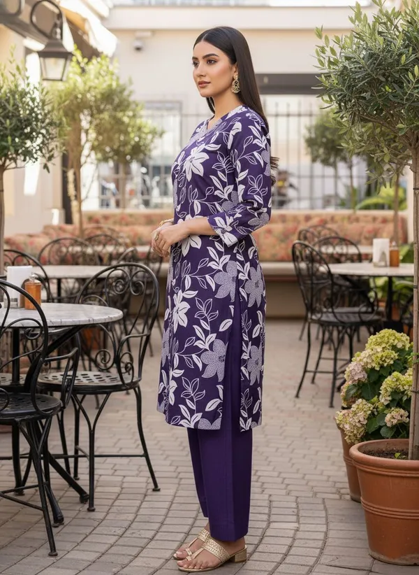 Purple_&_Jamun_Kurta_Pant_Set_For_Women