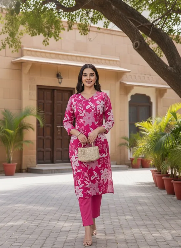 Pink_&_Rani_Kurta_Pant_Set_For_Women