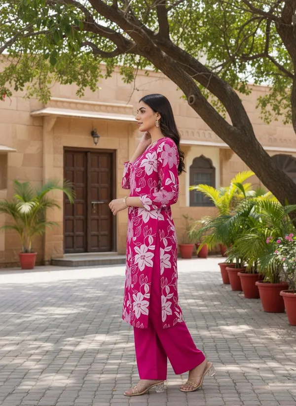Pink_&_Rani_Kurta_Pant_Set_For_Women