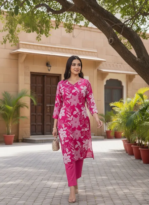 Pink_&_Rani_Kurta_Pant_Set_For_Women