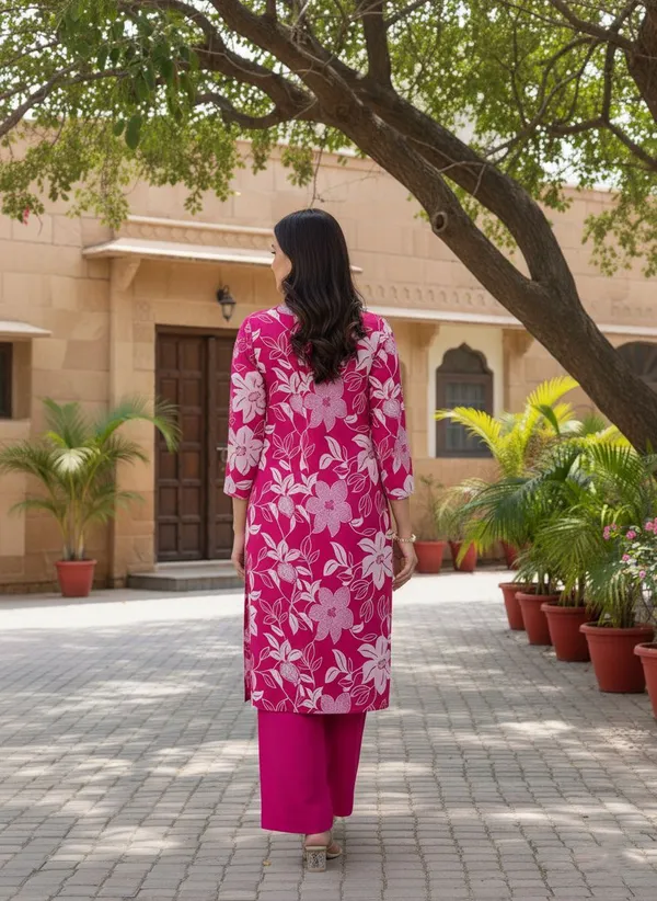 Pink_&_Rani_Kurta_Pant_Set_For_Women