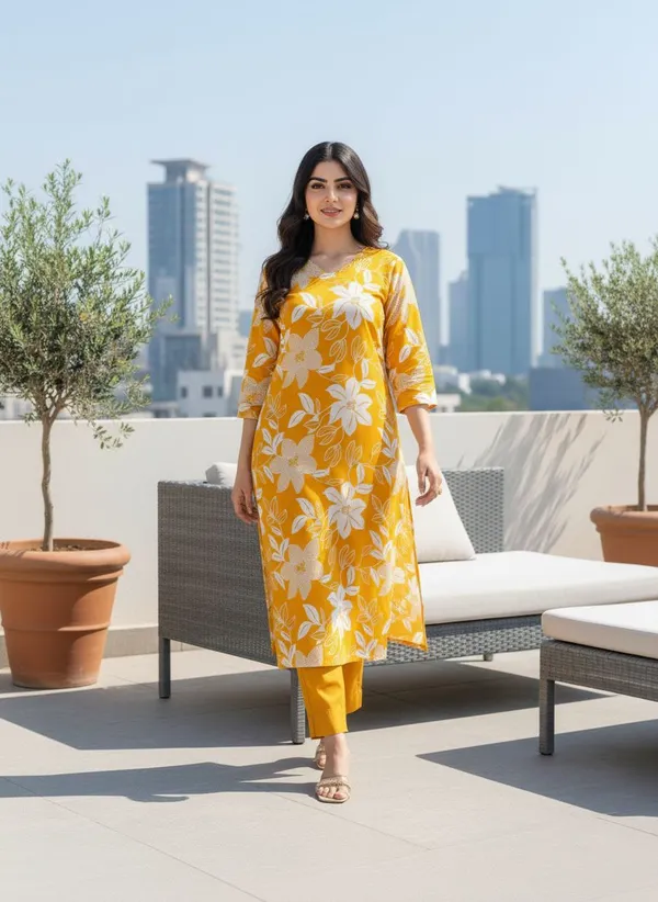 Yellow_Kurta_Pant_Set_For_Women