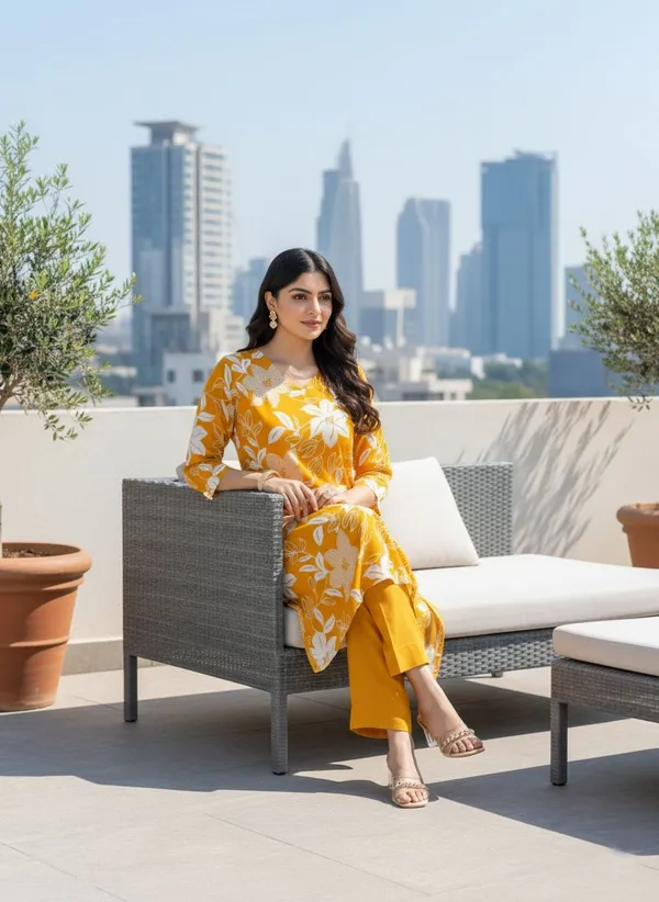 Yellow_Kurta_Pant_Set_For_Women