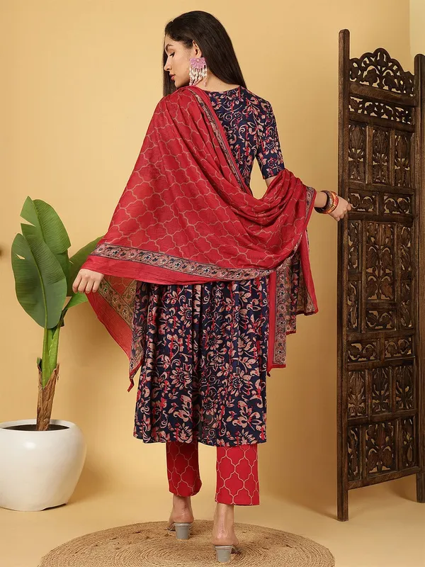 Blue_&_Navy_Blue_Kurta_Pant_Dupatta_Set_For_Women