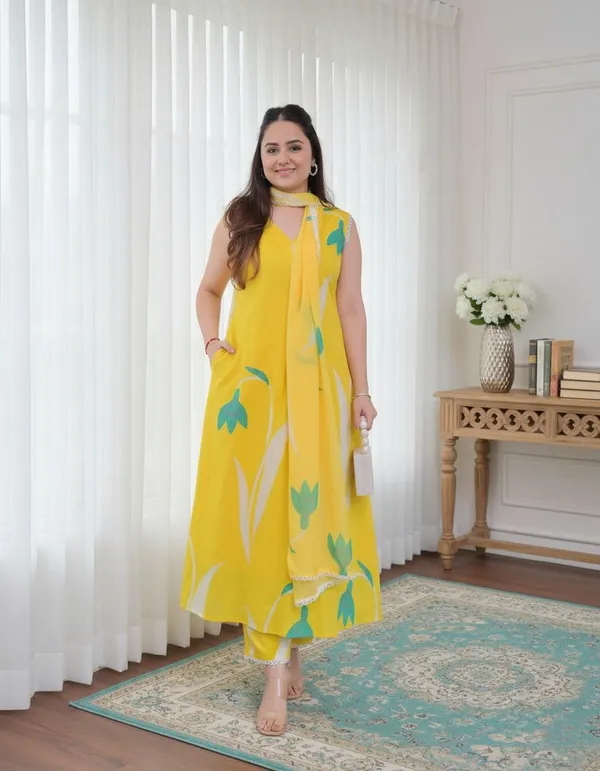 Yellow_Kurta_Pant_Dupatta_Set_For_Women