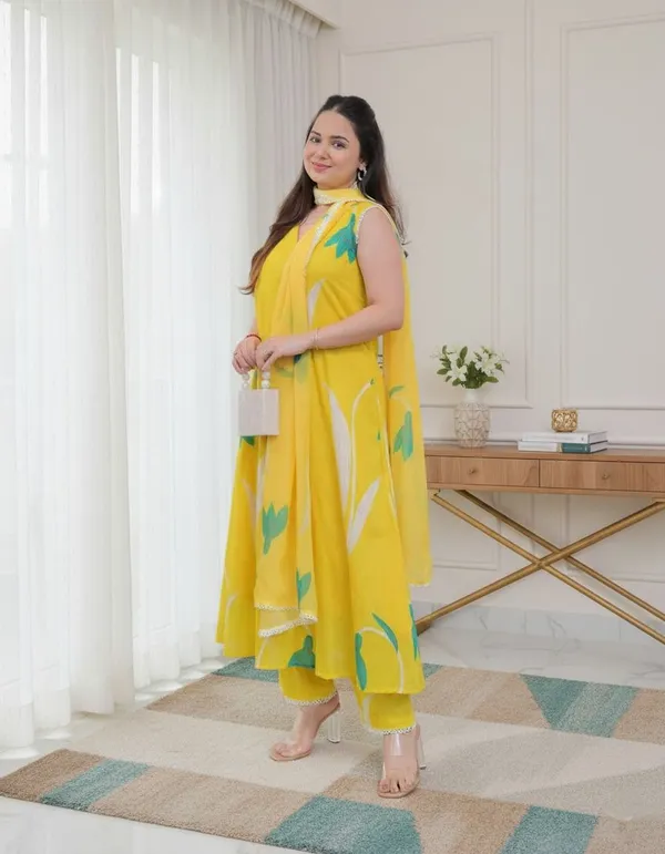 Yellow_Kurta_Pant_Dupatta_Set_For_Women