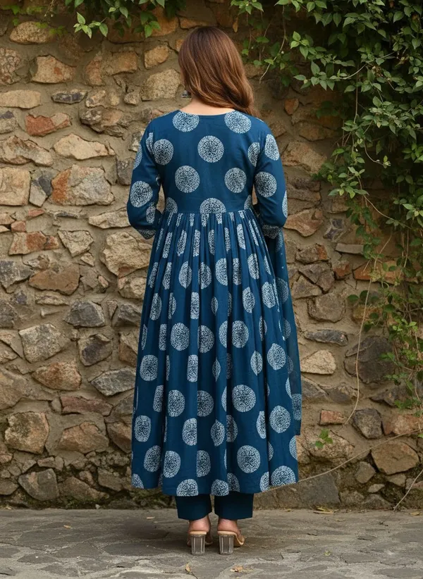 Blue_&_Morpich_Kurta_Pant_Dupatta_Set_For_Women