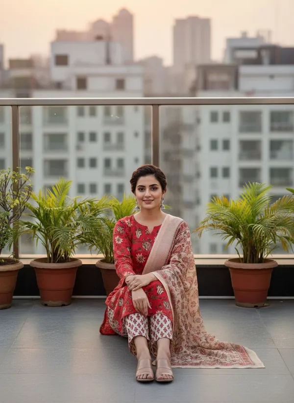 Red_Kurta_Pant_Dupatta_Set_For_Women