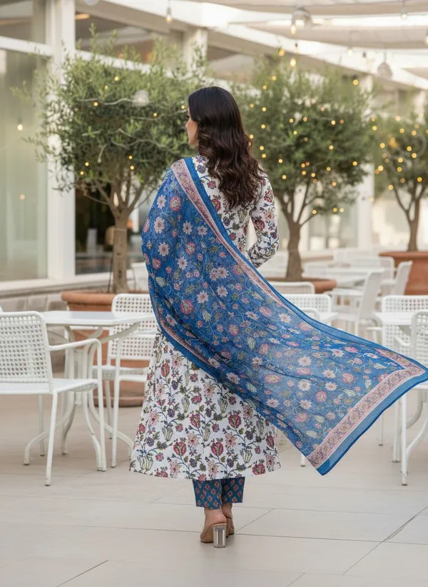 White_Kurta_Pant_Dupatta_Set_For_Women
