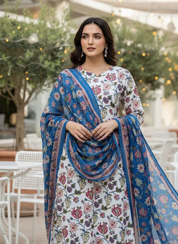 White_Kurta_Pant_Dupatta_Set_For_Women