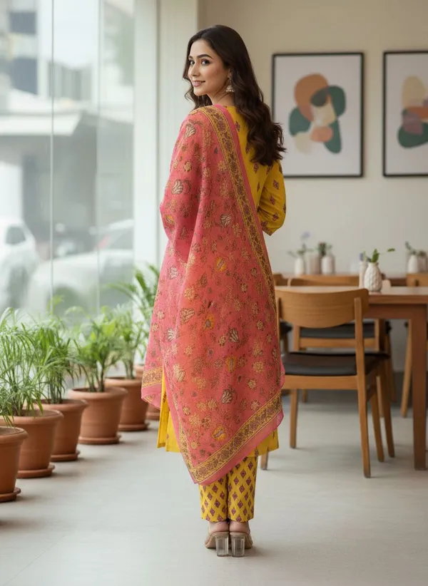 Yellow_Kurta_Pant_Dupatta_Set_For_Women