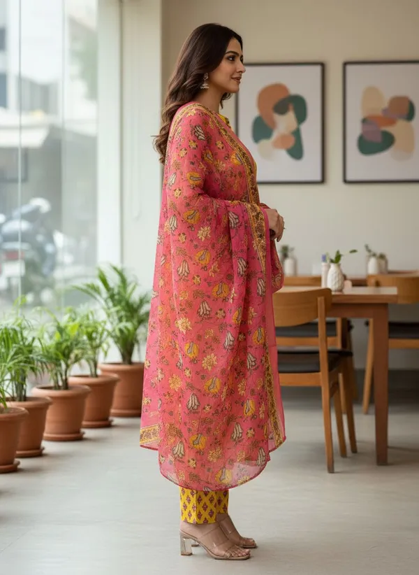 Yellow_Kurta_Pant_Dupatta_Set_For_Women