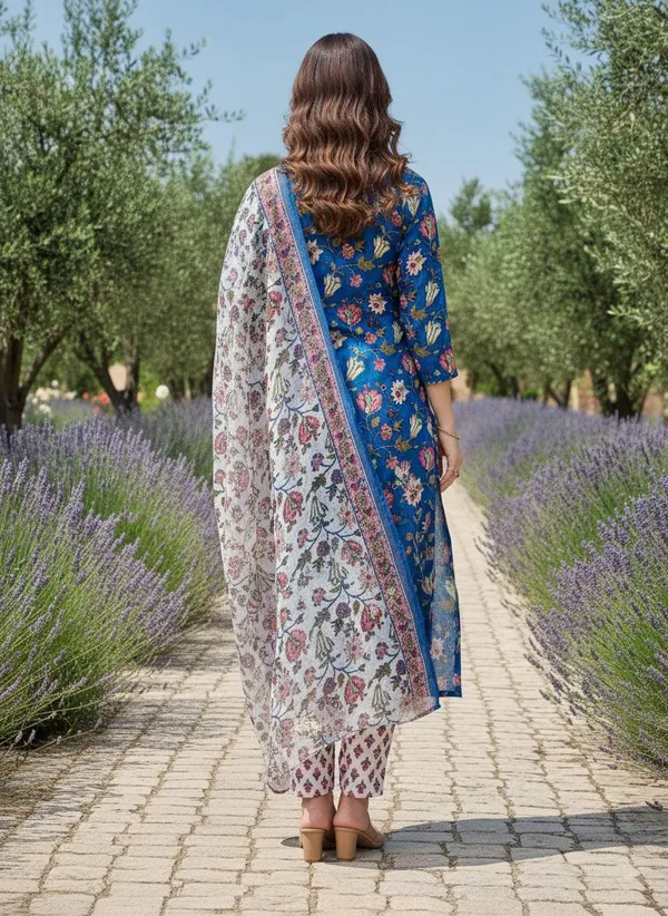 Blue_Kurta_Pant_Dupatta_Set_For_Women