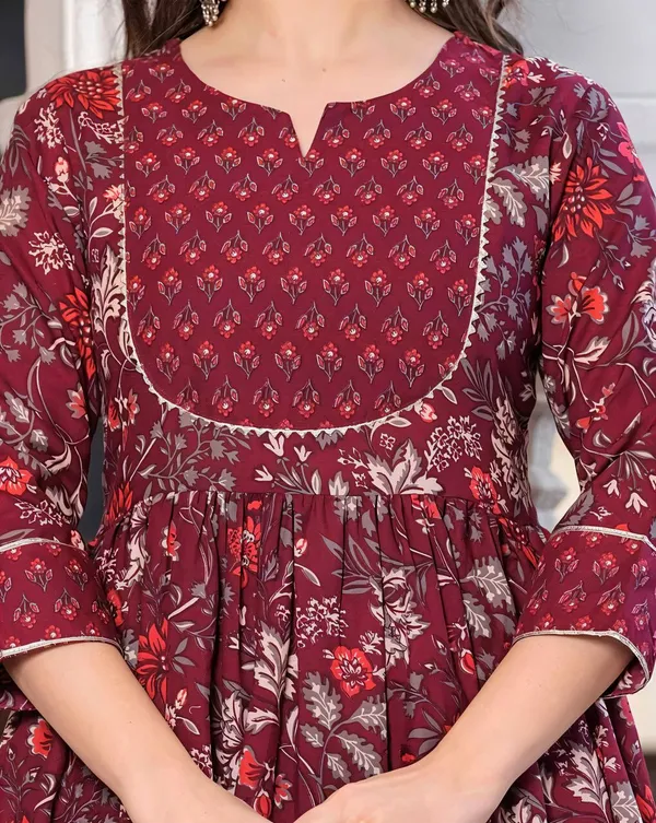 Maroon_Kurta_Pant_Dupatta_Set_For_Women