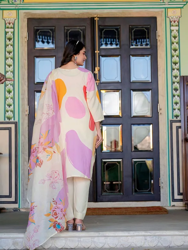 Yellow_&_Cream_Kurta_Pant_Dupatta_Set_For_Women