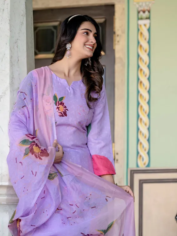 Purple_&_Lavender_Kurta_Pant_Dupatta_Set_For_Women