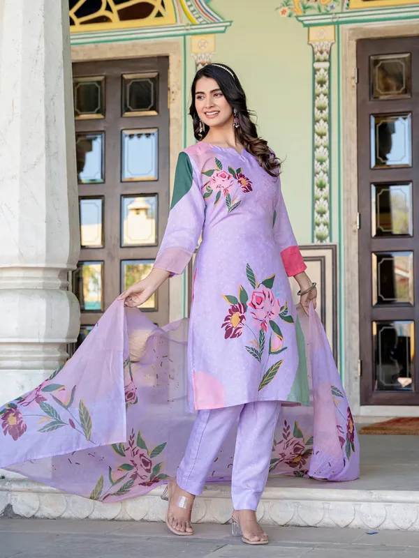 Purple_&_Lavender_Kurta_Pant_Dupatta_Set_For_Women