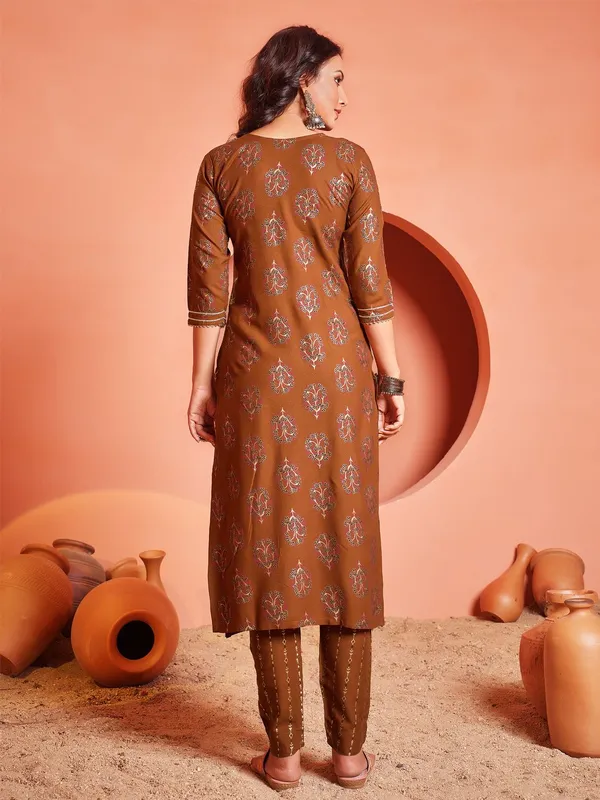 Brown_&_Rust_Kurta_Palazzo_Set_For_Women