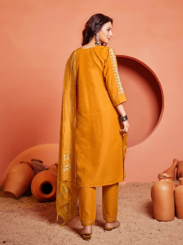 Yellow_Kurta_Pant_Dupatta_Set_For_Women