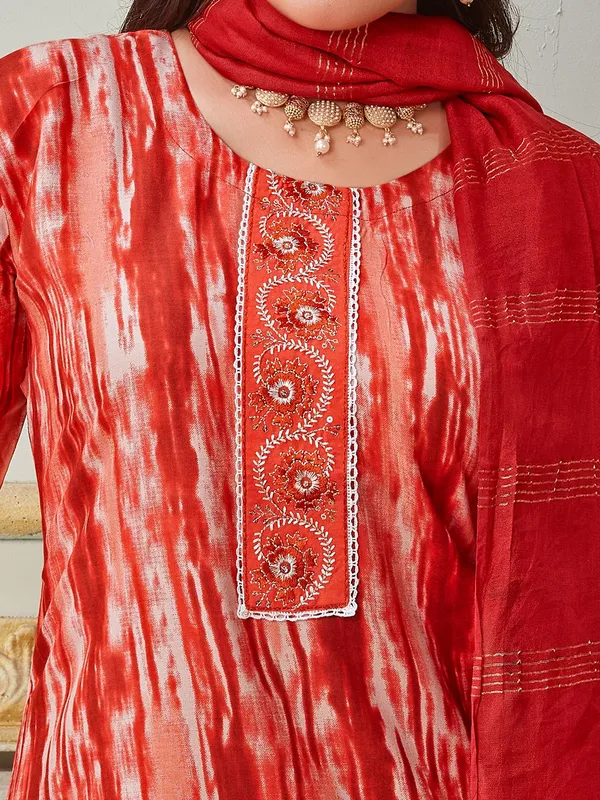 Orange_Kurti_Pant_Dupatta_Set_For_Women