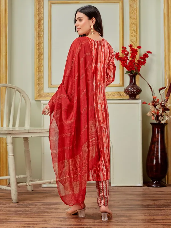 Orange_Kurti_Pant_Dupatta_Set_For_Women