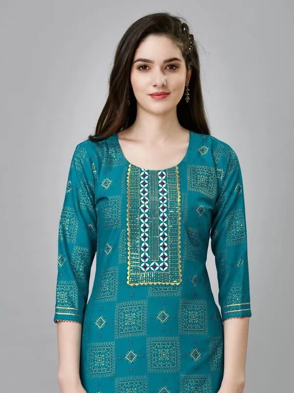 Blue_&_Rama_Kurta_Pant_Set_For_Women