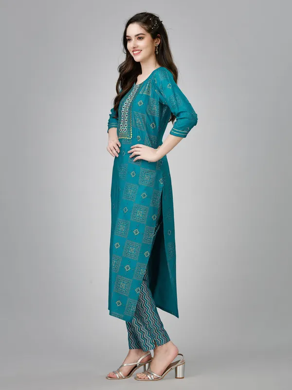 Blue_&_Rama_Kurta_Pant_Set_For_Women