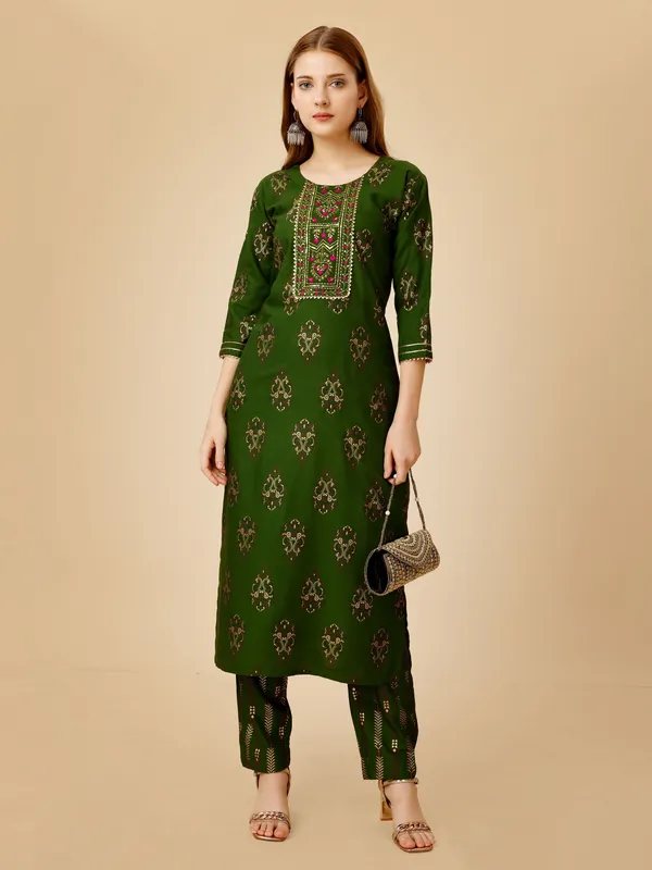 Green_Kurta_Pant_Set_For_Women