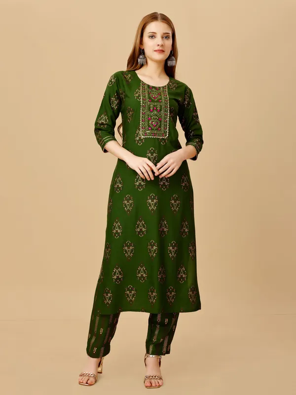 Green_Kurta_Pant_Set_For_Women