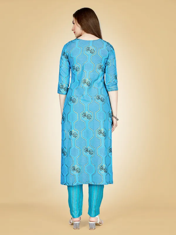 Light_Blue_&_Sky_Blue_Kurta_Pant_Set_For_Women