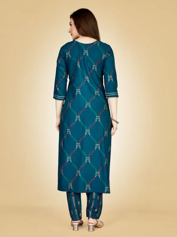 Dark_Blue_&_Navy_Blue_Kurta_Pant_Set_For_Women