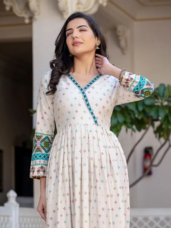 White_White_Printed_Anarkali_Kurta_For_Women