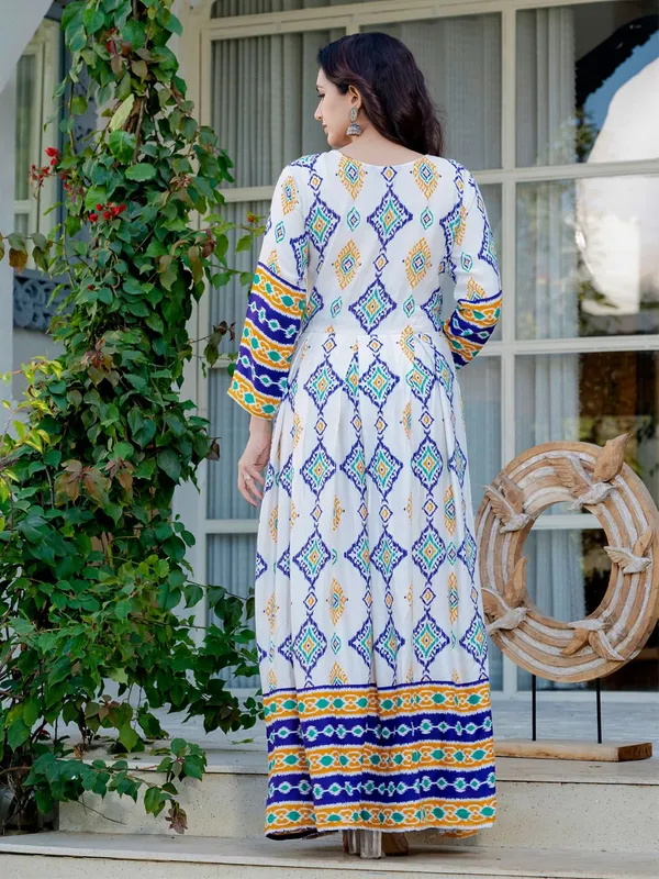 White_White_Printed_Anarkali_Kurta_For_Women