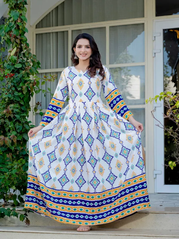 White_White_Printed_Anarkali_Kurta_For_Women