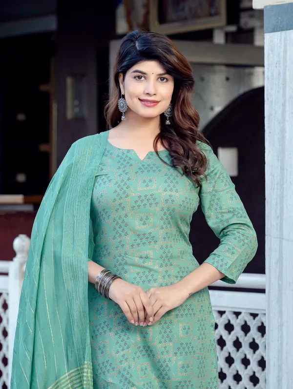 Light_Green_&_Pista_Printed_Kurta,_Salwar_&_Dupatta_Set