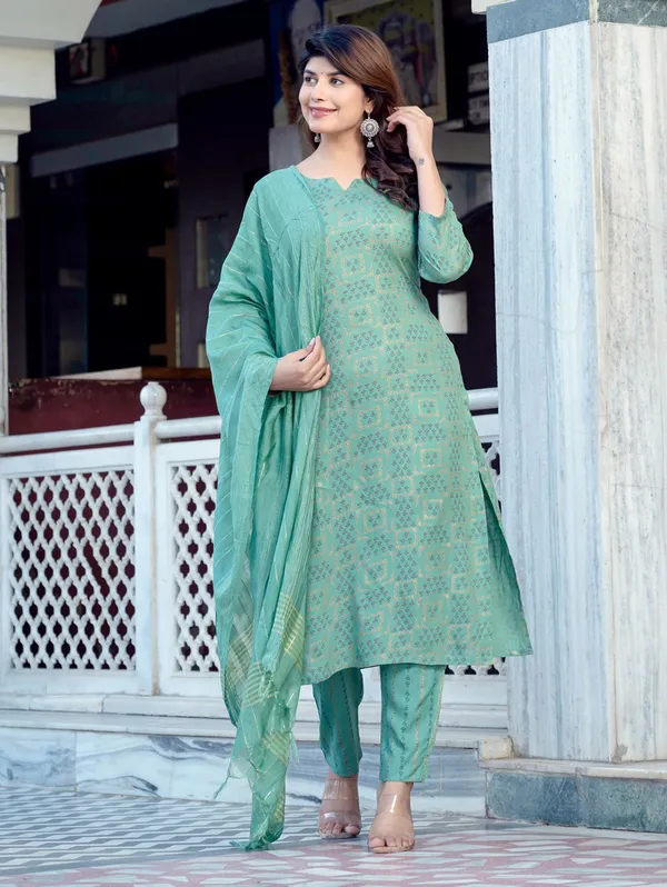 Light_Green_&_Pista_Printed_Kurta,_Salwar_&_Dupatta_Set