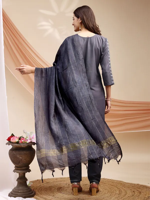 Grey_Embroidered_Kurta,_Churidar_&_Dupatta_Set