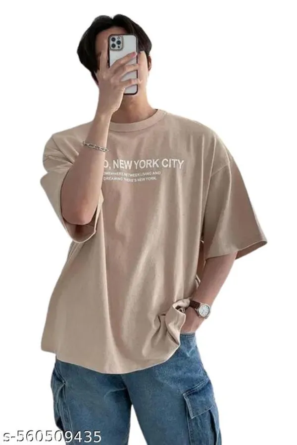 Stylish_Cotton_Blend_T-Shirt_for_Men_|_Fashionable_Mens_T-Shirt_Beige_|_Mens_Summer_Cotton_Blend_T-Shirt_|_Mens_Beige_Oversized_T-Shirt_|