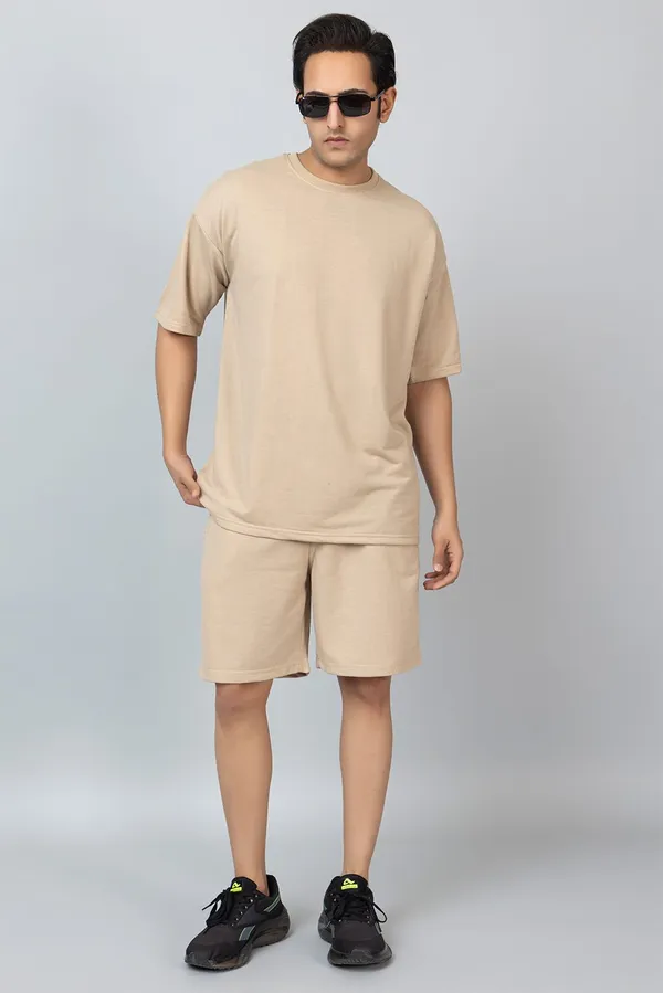 Beige_Cotton_Blend_Solid_Oversized_T-Shirt_For_Men